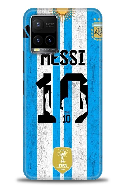 Rulet Aksesuar جراب سيليكون متوافق مع هاتف Vivo Y32 HD مطبوع + واقي شاشة سيرا...