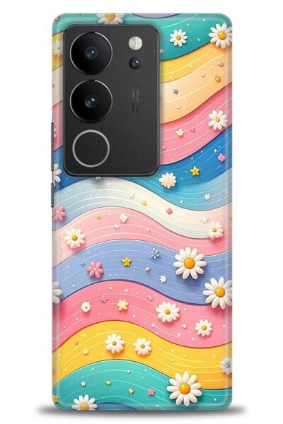 Rulet Aksesuar حافظة سيليكون متوافقة مع هاتف Vivo V29 5G HD مطبوع + واقي شاشة...