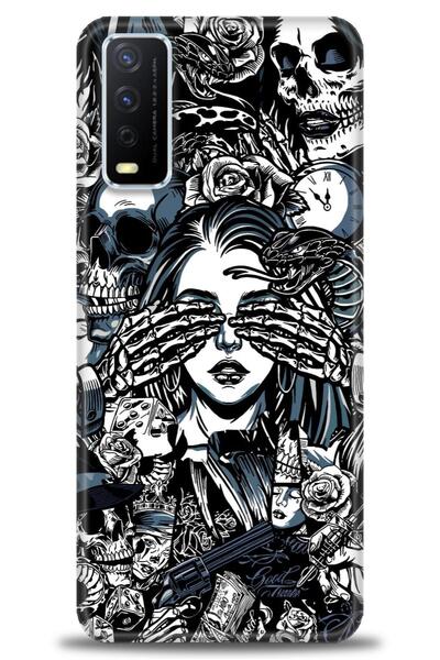 Rulet Aksesuar Vivo Y20S Compatible Hd Printed Silicone Case + Ceramic Screen...