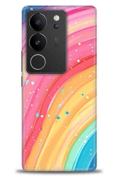 Rulet Aksesuar حافظة سيليكون متوافقة مع هاتف Vivo V29 5G HD مطبوع + واقي شاشة...