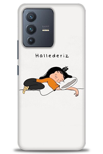 Rulet Aksesuar Vivo V23 5g Compatible Hd Printed Silicone Case + Ceramic Scre...