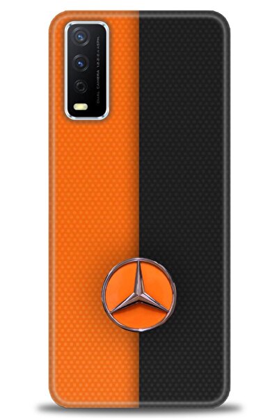 Rulet Aksesuar جراب سيليكون متوافق مع هاتف Vivo Y20 HD مطبوع + واقي شاشة سيرا...