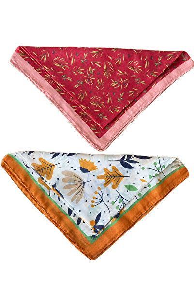 Rupen Kraft 2 Piece 100% Cotton Bandana Set Custom Pattern Bandana Scarf Bag Accessory Bandana 45X50 cm