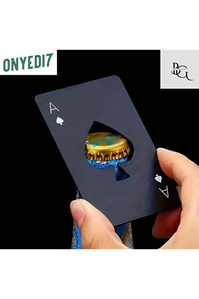 BGSignature Black Card-Shaped Metal Bottle Opener – Portable, Durable & Stylish Design - Ace of Spades Card Opener
