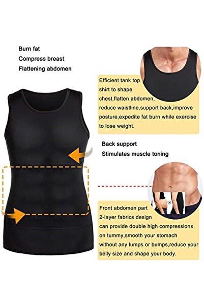 Generic Men’s Slimming Body Shaper Compression Shirt - Abdomen Slimming Vest, Tummy Control Waist Shaper,