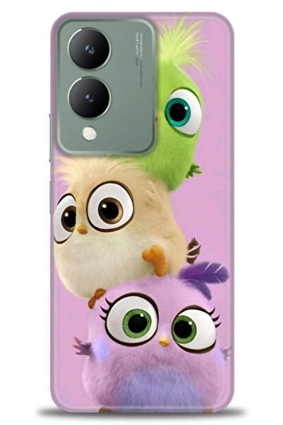 Rulet Aksesuar جراب سيليكون متوافق مع هاتف Vivo Y17S HD مطبوع + واقي شاشة سير...