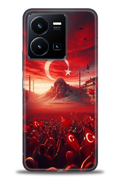 Rulet Aksesuar Vivo Y35 Compatible Hd Printed Silicone Case + Ceramic Screen ...