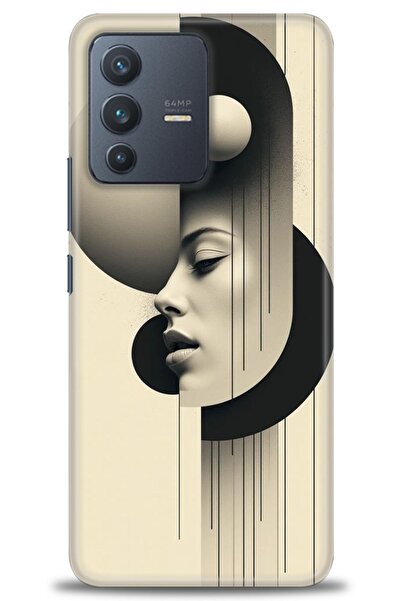 Rulet Aksesuar حافظة سيليكون متوافقة مع هاتف Vivo V23 5G HD مطبوع + واقي شاشة...