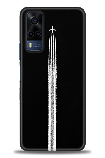 Rulet Aksesuar جراب سيليكون متوافق مع هاتف Vivo Y53S HD مطبوع + واقي شاشة سير...