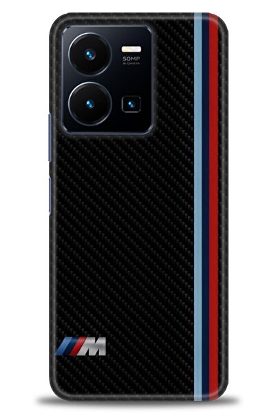 Rulet Aksesuar جراب سيليكون متوافق مع هاتف Vivo Y22S HD مطبوع + واقي شاشة سير...