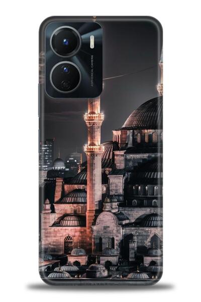 Rulet Aksesuar جراب سيليكون متوافق مع هاتف Vivo Y16 HD مطبوع + واقي شاشة سيرا...