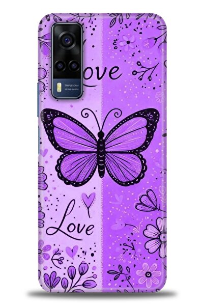 Rulet Aksesuar جراب سيليكون متوافق مع هاتف Vivo Y53S HD مطبوع + واقي شاشة سير...