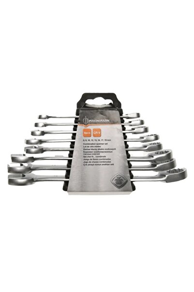 ACE Magnusson Chrome Vanadium Steel Combination Spanner Set, MT145 (8 Pc.)