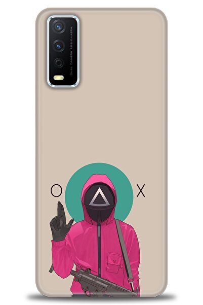 Rulet Aksesuar جراب سيليكون متوافق مع هاتف Vivo Y11S HD مطبوع + واقي شاشة سير...