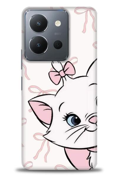 Rulet Aksesuar جراب سيليكون متوافق مع هاتف Vivo Y36 HD مطبوع + واقي شاشة سيرا...