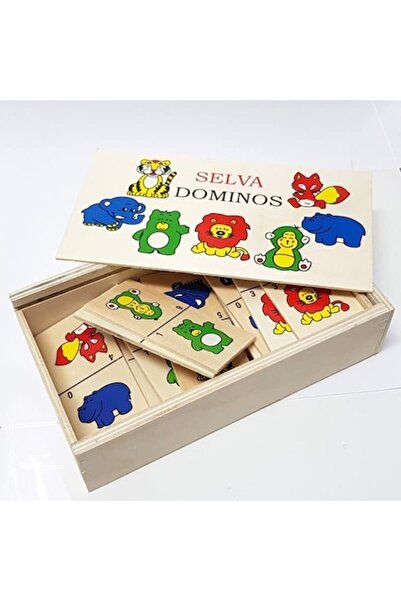 OEM Joc educativ Domino din lemn Animale, 28 piese