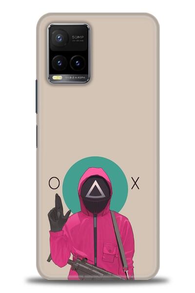 Rulet Aksesuar جراب سيليكون متوافق مع هاتف Vivo Y33S HD مطبوع + واقي شاشة سير...