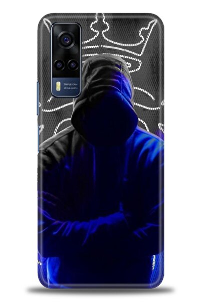 Rulet Aksesuar جراب سيليكون متوافق مع هاتف Vivo Y51 HD مطبوع + واقي شاشة سيرا...