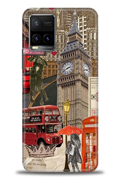 Rulet Aksesuar Vivo Y33S Compatible Hd Printed Silicone Case + Ceramic Screen...