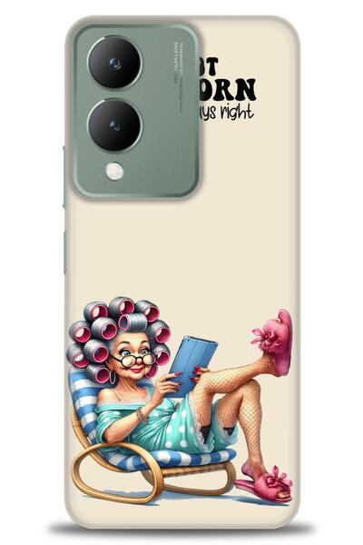 Rulet Aksesuar جراب سيليكون متوافق مع هاتف Vivo Y17S HD مطبوع + واقي شاشة من ...