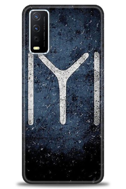 Rulet Aksesuar جراب سيليكون متوافق مع هاتف Vivo Y20S HD مطبوع + واقي شاشة سير...