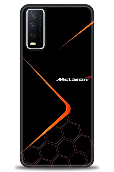 Rulet Aksesuar جراب سيليكون متوافق مع هاتف Vivo Y20 HD مطبوع + واقي شاشة سيرا...