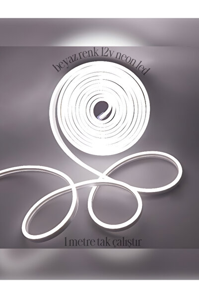 evkahome Beyaz Neon Led Tak Çalıştır - 1-2-3 Metre Neon Şerit Led Esnek Silik...