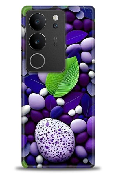 Rulet Aksesuar غطاء حماية من السيليكون متوافق مع هاتف Vivo V29 5G HD مطبوع + ...