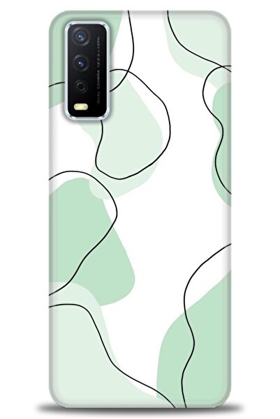 Rulet Aksesuar جراب سيليكون متوافق مع هاتف Vivo Y11S HD مطبوع + واقي شاشة سير...