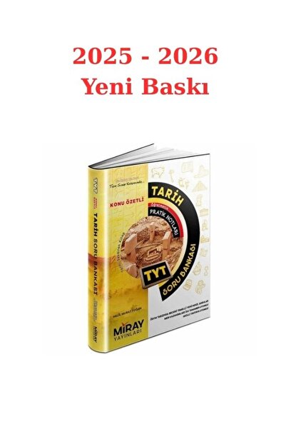 Miray Yayınları Miray Tyt Tarih Konu Özetli Soru Bankası 2025/26 Yeni Baskı