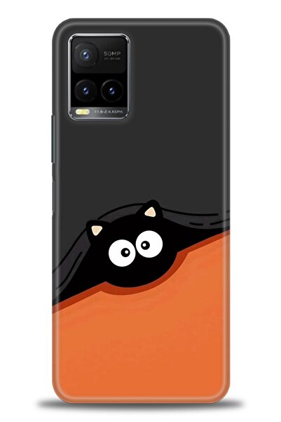 Rulet Aksesuar جراب سيليكون متوافق مع هاتف Vivo Y32 HD مطبوع + واقي شاشة سيرا...