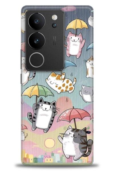 Rulet Aksesuar حافظة سيليكون متوافقة مع هاتف Vivo V29 5G HD مطبوع + واقي شاشة...