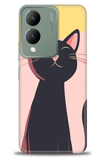 Rulet Aksesuar جراب سيليكون متوافق مع هاتف Vivo Y17S HD مطبوع + واقي شاشة سير...