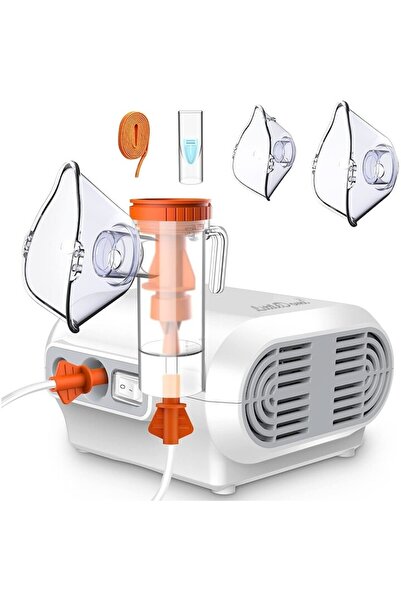 LittleDomi Aerosol Device 308, Ultrasonic Nebulizer, Portable, Ultra Quiet, Rechargeable, White