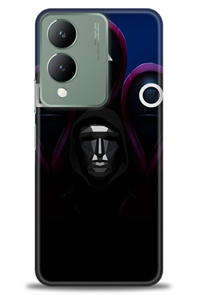 Rulet Aksesuar جراب سيليكون متوافق مع هاتف Vivo Y17S HD مطبوع + واقي شاشة سير...