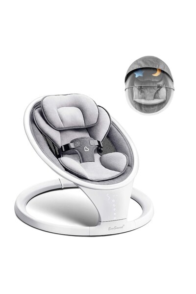 EvoSmart Electric Swing EvoSmart™ SW, Multifunctional Baby Swing with Adjustable Roof and Mosquito Net, Blu