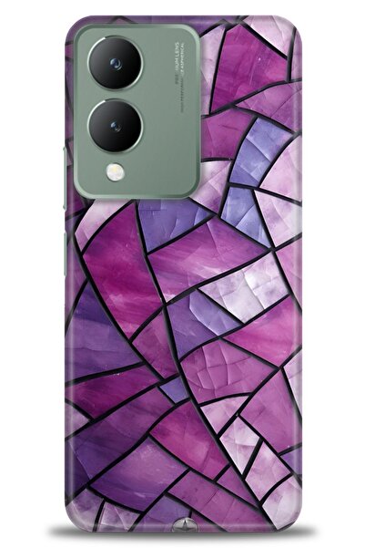 Rulet Aksesuar جراب سيليكون متوافق مع هاتف Vivo Y17S HD مطبوع + واقي شاشة سير...