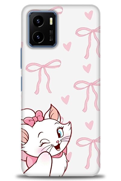 Rulet Aksesuar جراب سيليكون متوافق مع هاتف Vivo Y15S HD مطبوع + واقي شاشة سير...