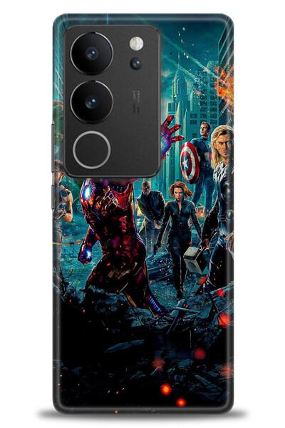 Rulet Aksesuar حافظة سيليكون متوافقة مع هاتف Vivo V29 5G HD مطبوع + واقي شاشة...