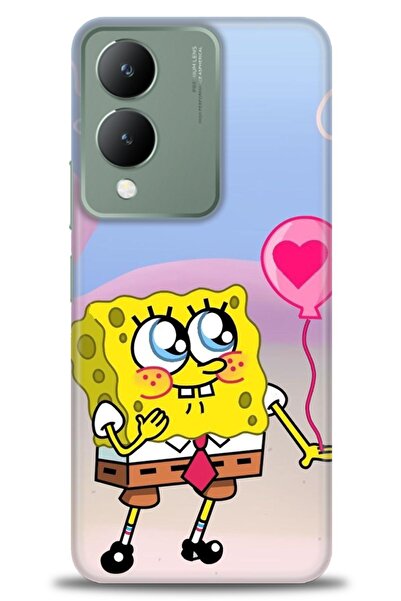 Rulet Aksesuar جراب سيليكون متوافق مع هاتف Vivo Y17S HD مطبوع + واقي شاشة سير...