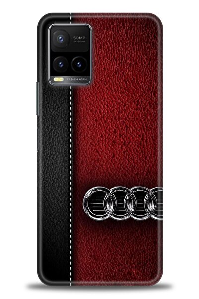 Rulet Aksesuar جراب سيليكون متوافق مع هاتف Vivo Y33S HD مطبوع + واقي شاشة سير...