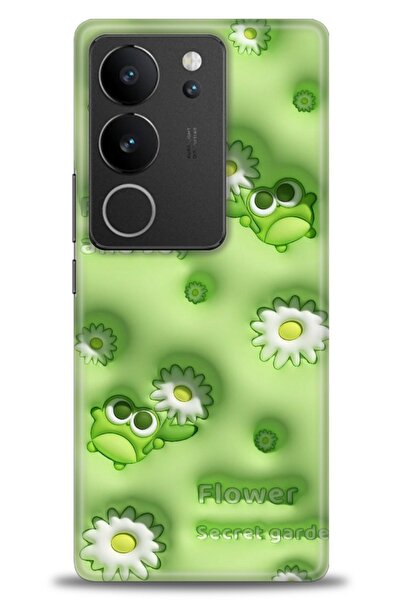 Rulet Aksesuar حافظة سيليكون متوافقة مع هاتف Vivo V29 5G HD مطبوع + واقي شاشة...