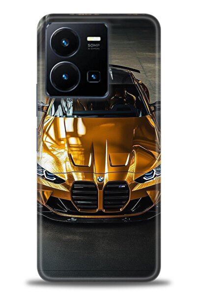 Rulet Aksesuar جراب سيليكون متوافق مع هاتف Vivo Y35 HD مطبوع + واقي شاشة سيرا...