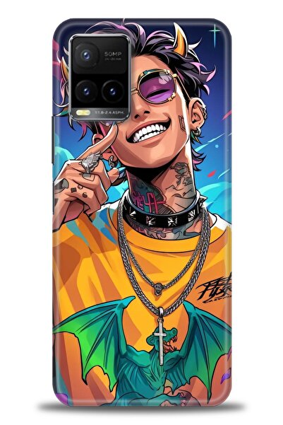 Rulet Aksesuar Vivo Y21S Compatible Hd Printed Silicone Case + Ceramic Screen...