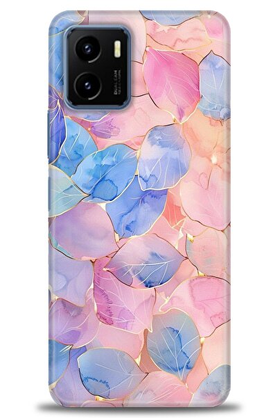 Rulet Aksesuar جراب سيليكون متوافق مع هاتف Vivo Y15S HD مطبوع + واقي شاشة سير...