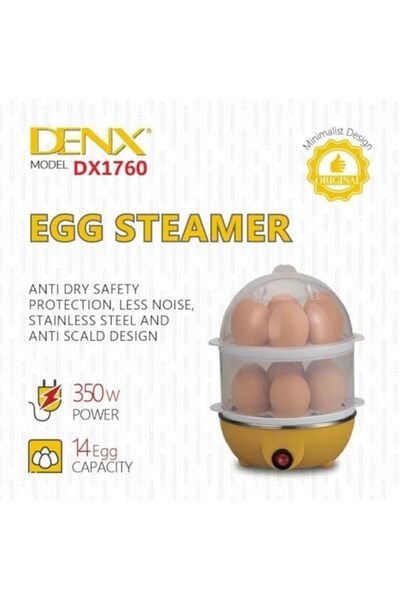 Denx Multifunctional Electric Egg Cooker Double Layer 14 Eggs Mini Kitchen Steamer DX1760