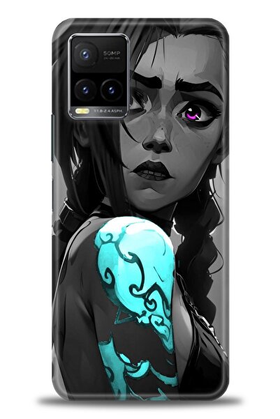 Rulet Aksesuar Vivo Y21S Compatible Hd Printed Silicone Case + Ceramic Screen...