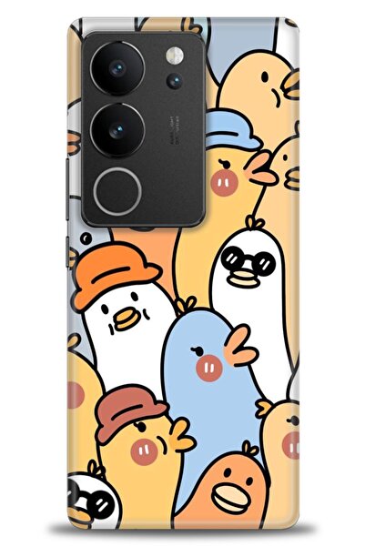 Rulet Aksesuar حافظة سيليكون متوافقة مع هاتف Vivo V29 5G HD مطبوع + واقي شاشة...