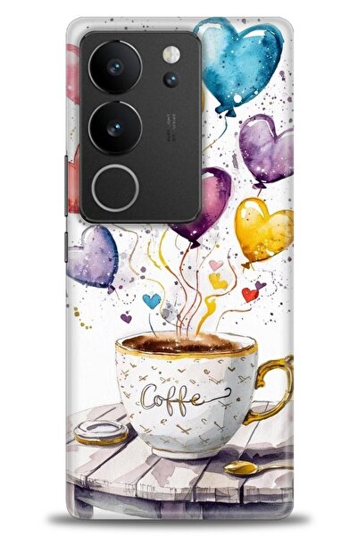 Rulet Aksesuar حافظة سيليكون متوافقة مع هاتف Vivo V29 5G HD مطبوع + واقي شاشة...