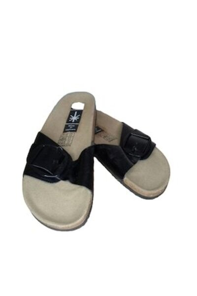 OEM Slapi cu catarama metalica, negru, marimea 40